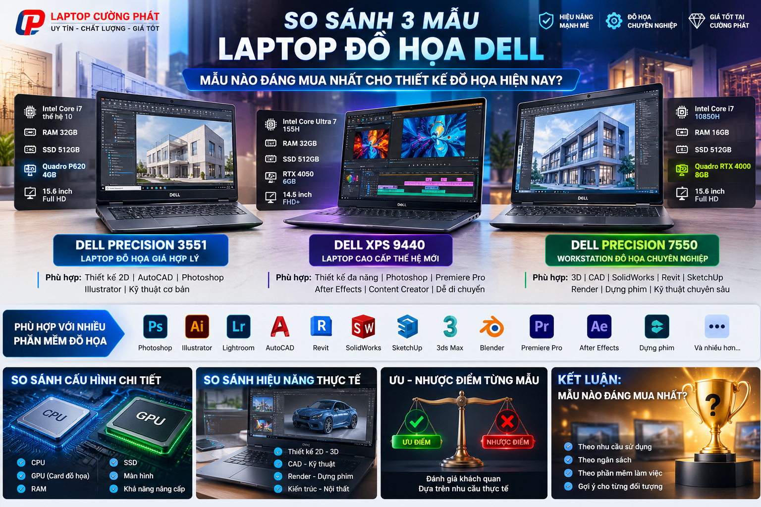 dell precision 3551 dell pre7550 va xps 9440 chuyên thiết kế đồ họa